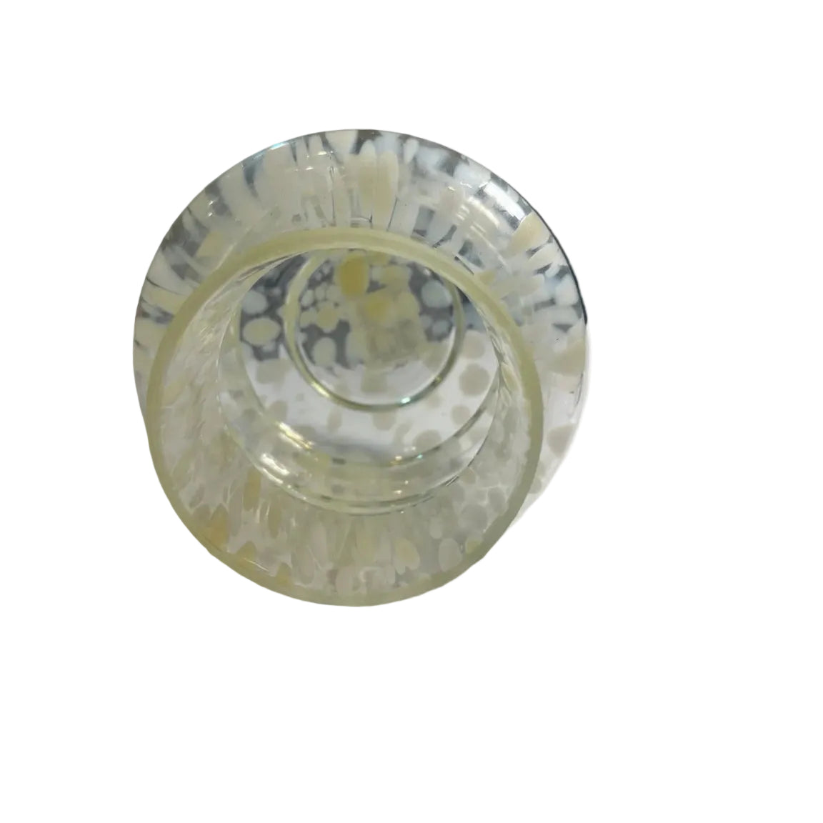 TRUU Design Clear Bubble Glass Vase with Cream Speckled Pattern – Item 56114 – photo 2