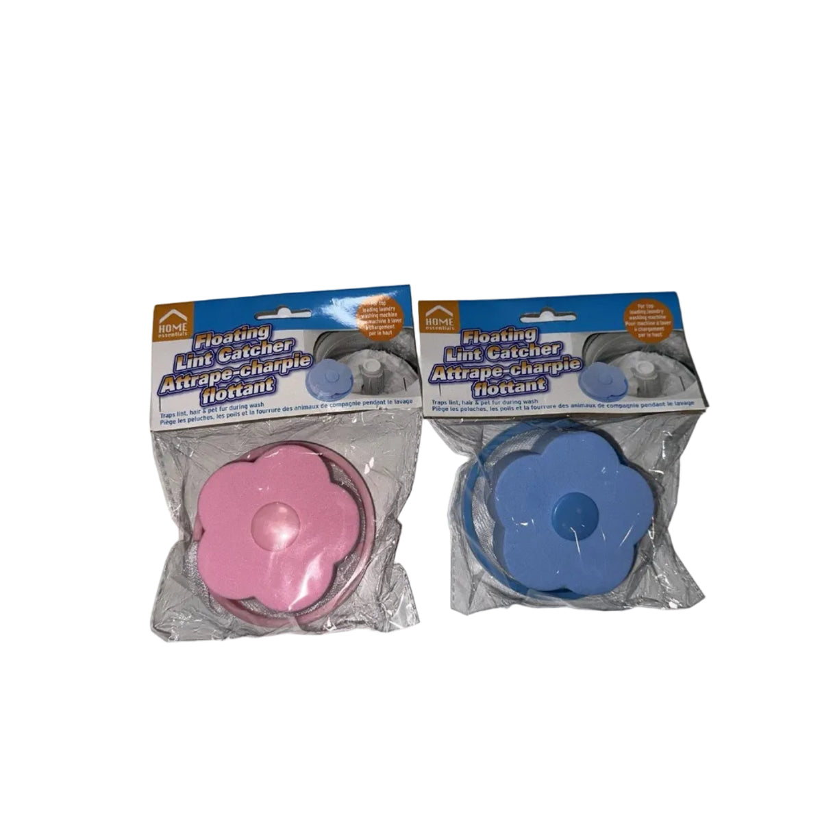 Home Essentials lint catcher pink and blue packaged product photo 6044
