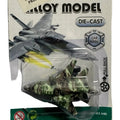Alloy Model Camouflage Fighter Jet Die-Cast Pull-Back Toy front packaging