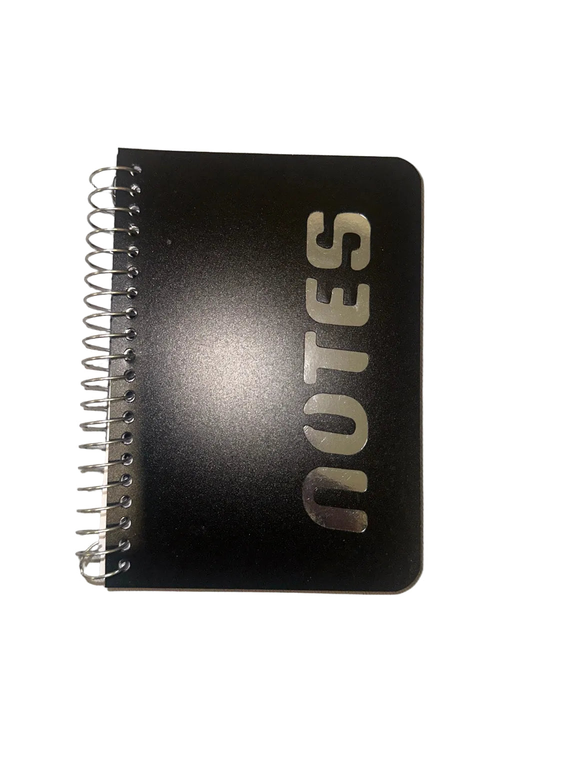 Black NOTES spiral notebook front