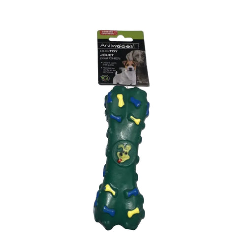 Animoos! Squeaky Bone-Shaped Dog Toy – Green