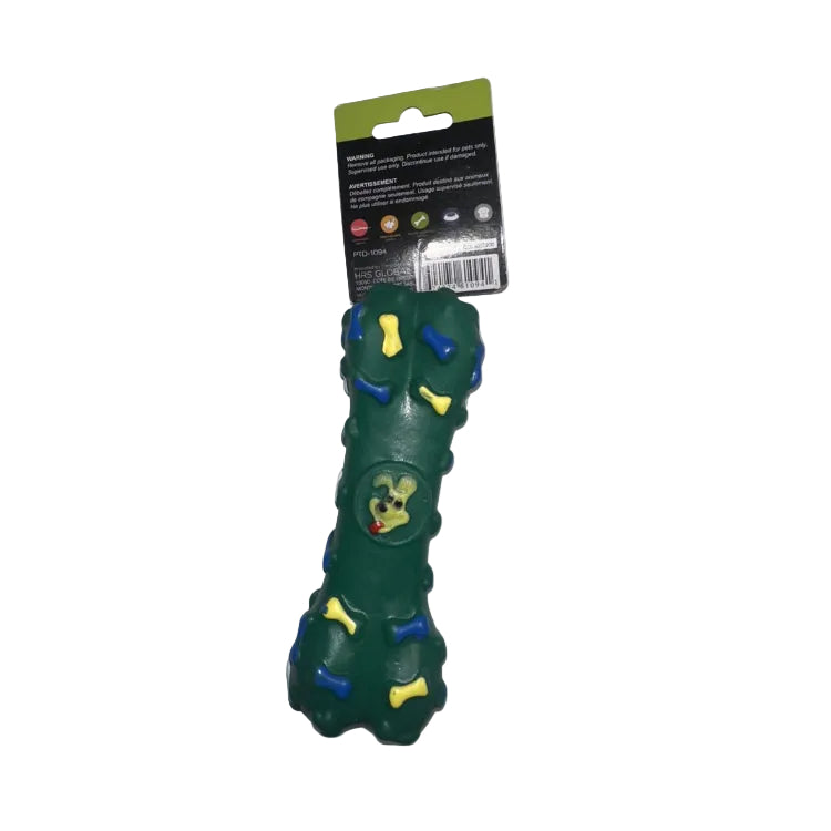 Animoos! Squeaky Bone-Shaped Dog Toy – Green