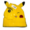 Pokémon Pikachu yellow beanie and gloves set