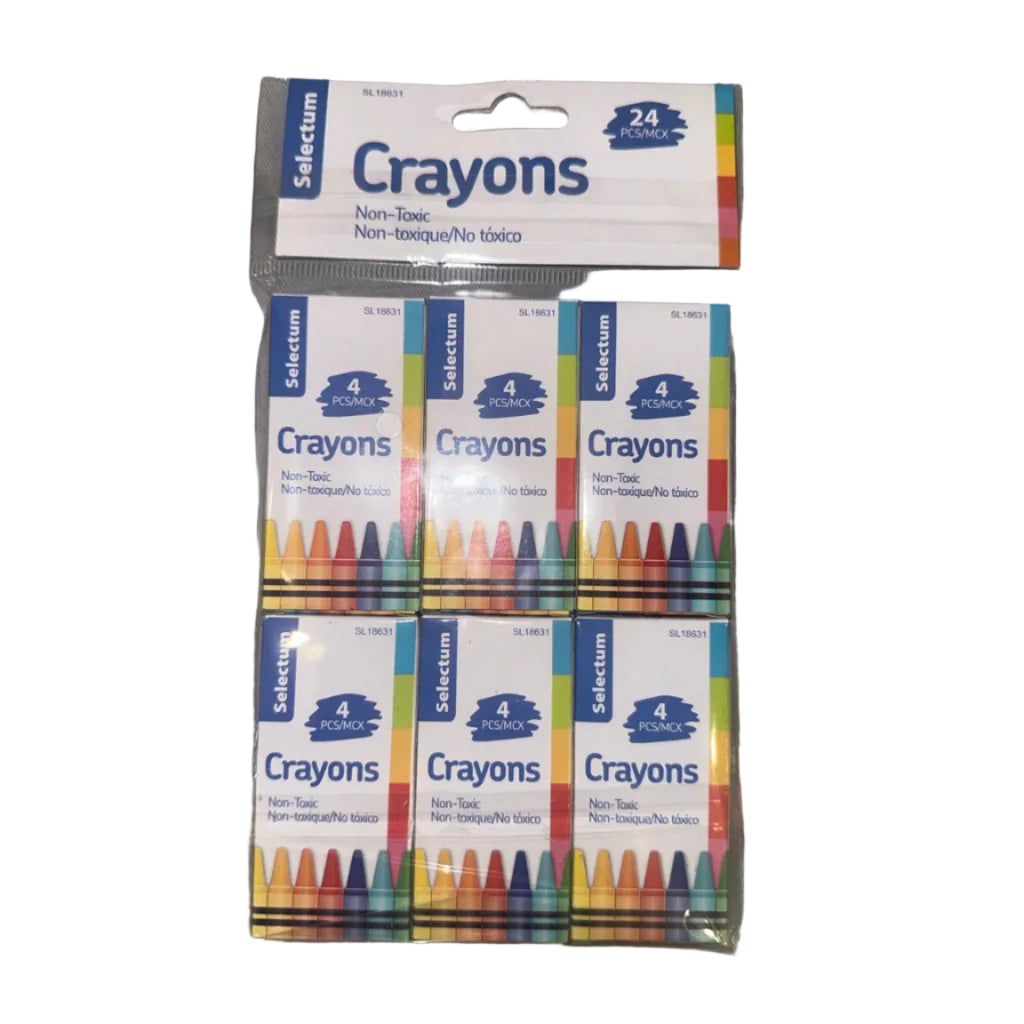 Selectum 24-piece non-toxic crayons front