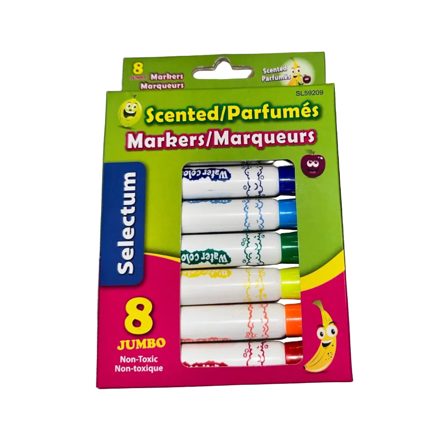 Selectum 8 Jumbo Scented Markers - front