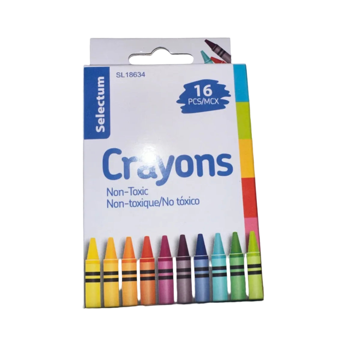Selectum non-toxic crayons 16 pack front