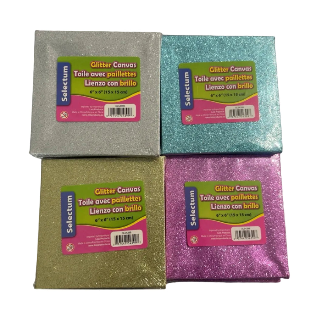 Selectum glitter canvas in Gold, Silver, Pink and Blue