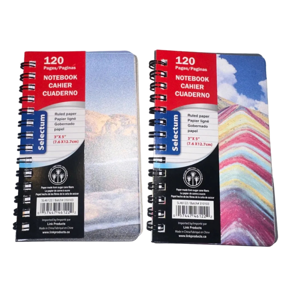 Selectum 120-page ruled spiral notebook assorted designs