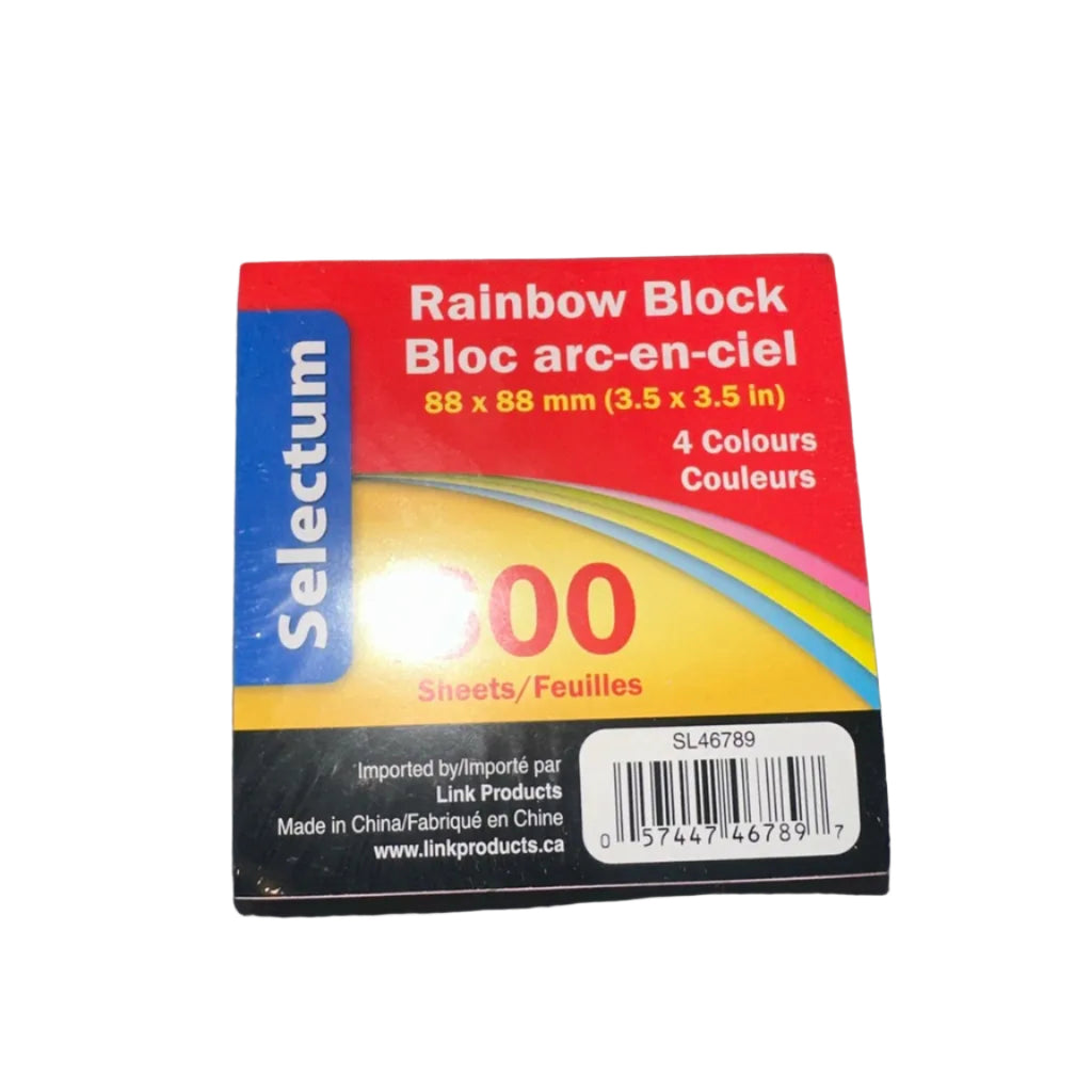 Selectum rainbow block package with barcode