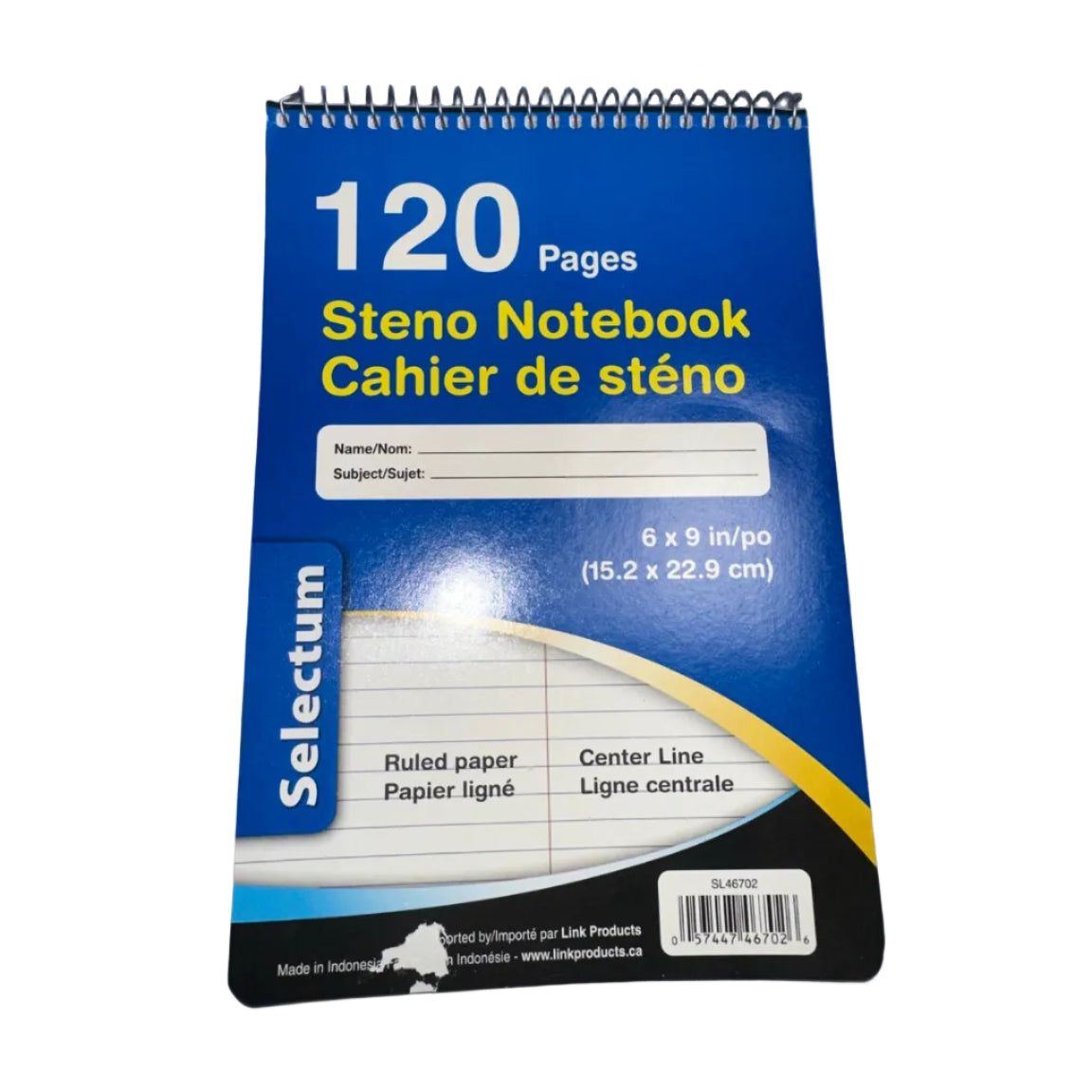 Selectum 120-page steno notebook 6 x 9 inches front