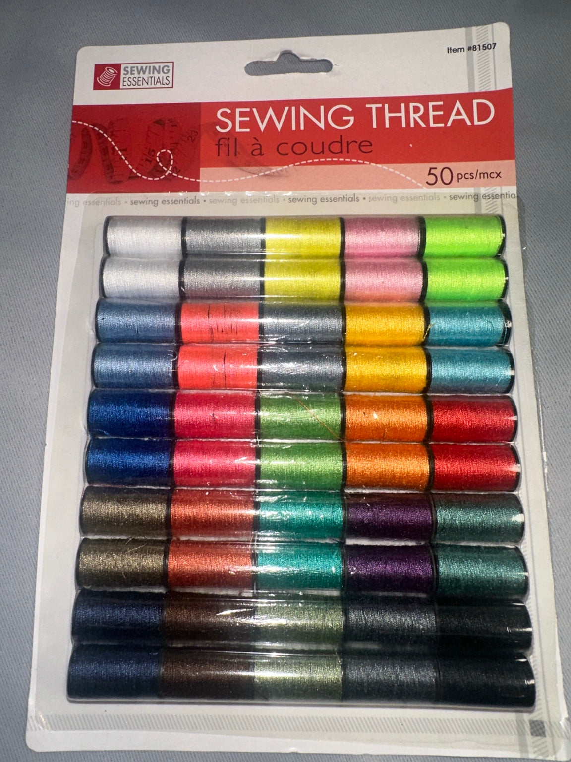 Sewing Essentials 50 piece thread set front