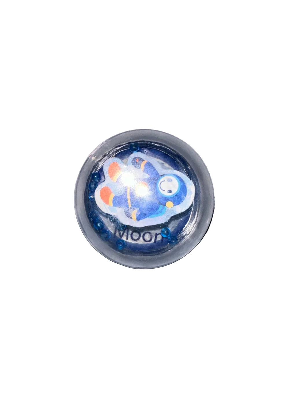 Space game pencil sharpener top view astronaut moon design
