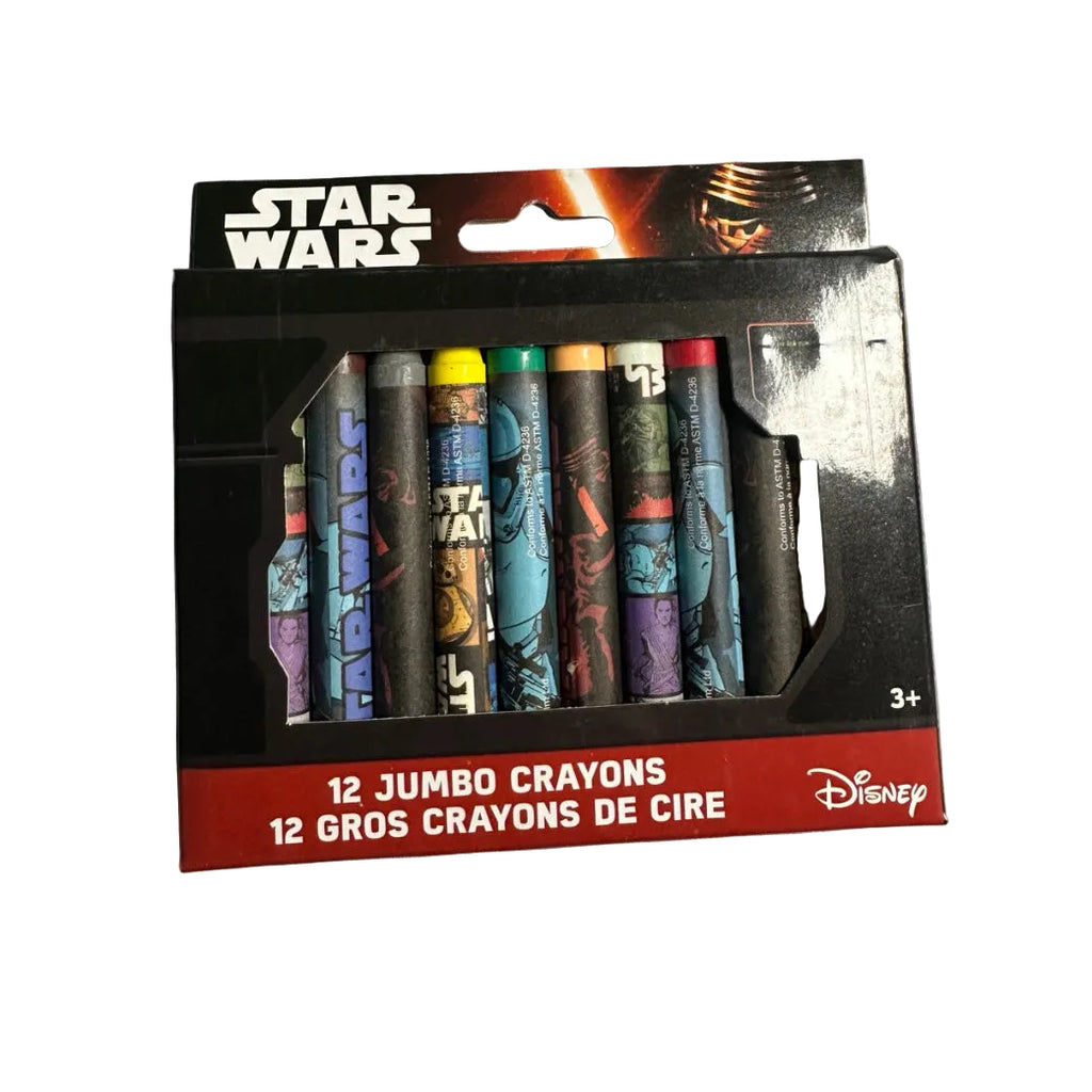 Star Wars 12 Jumbo Crayons front packaging