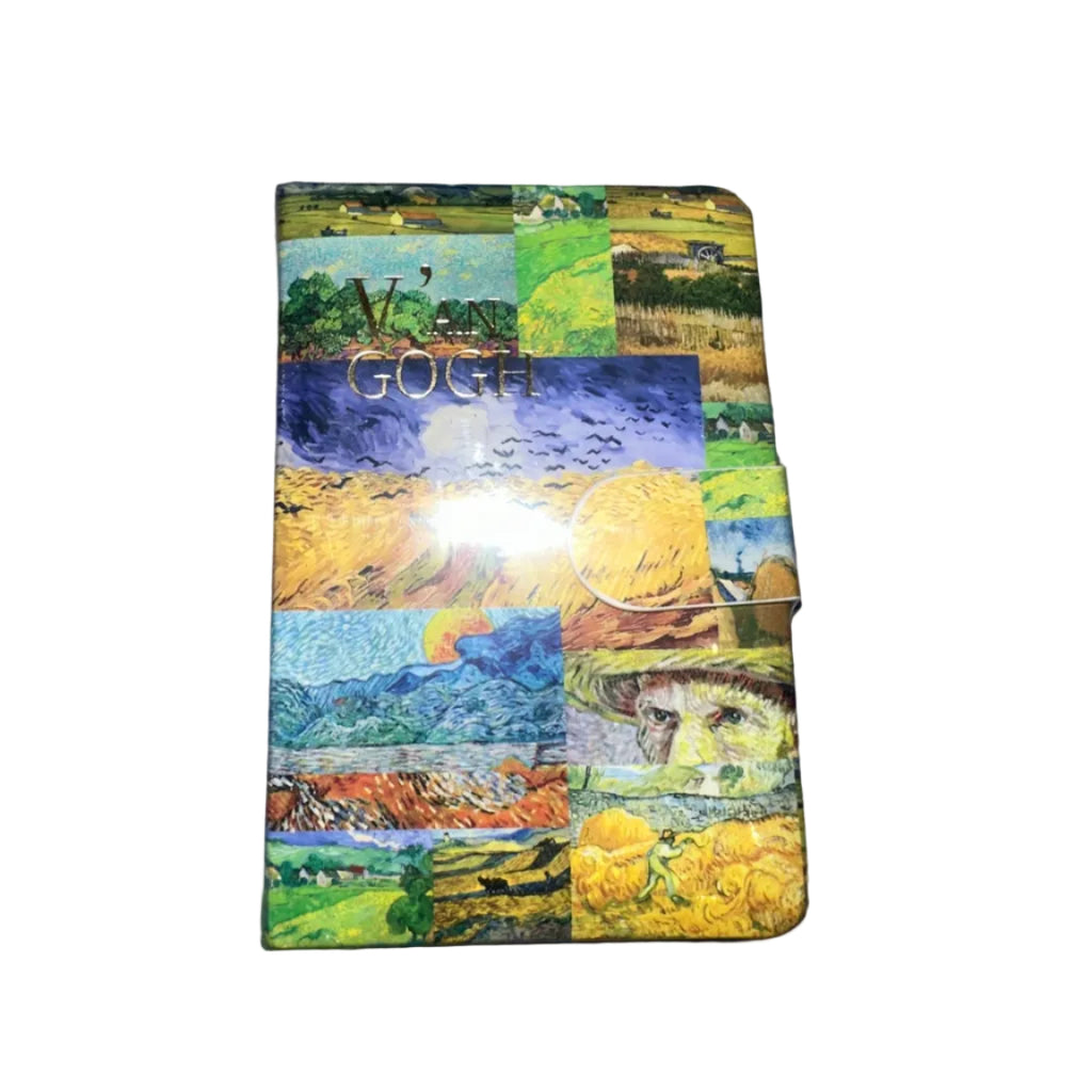 Van Gogh art collage ruled notebook front