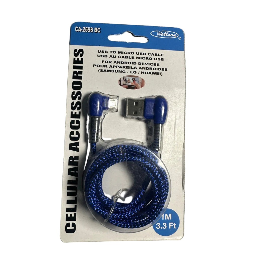 Wellson USB to Micro USB cable front packaging