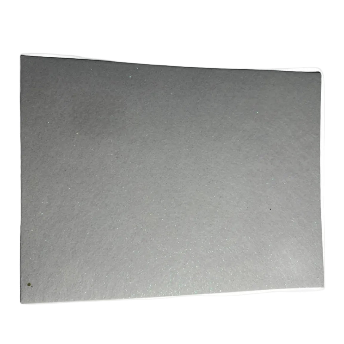white glitter sheet front