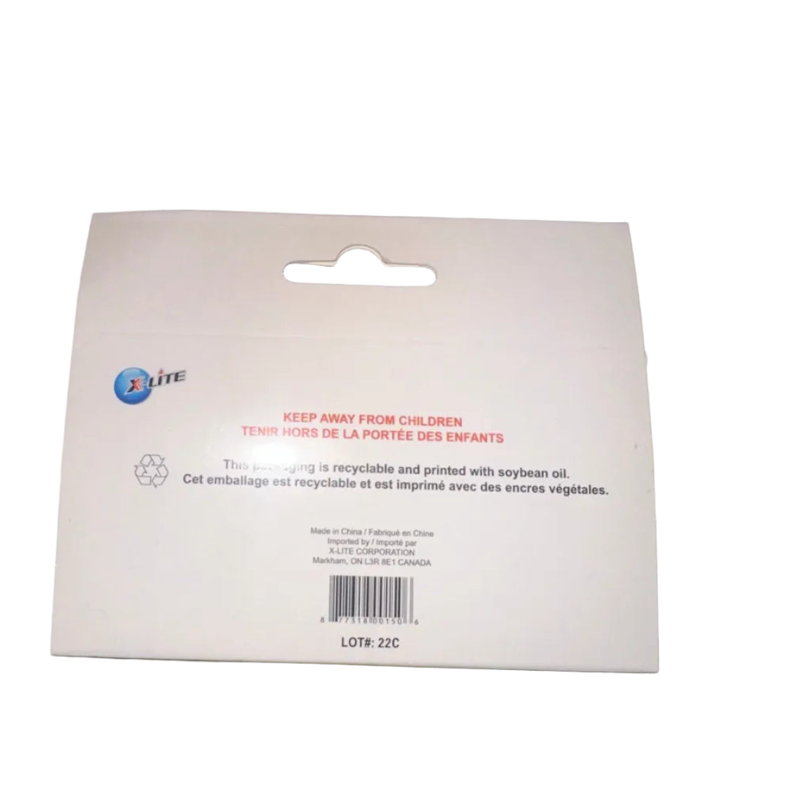 X-Lite 250 Kitchen Wood Matches back and barcode