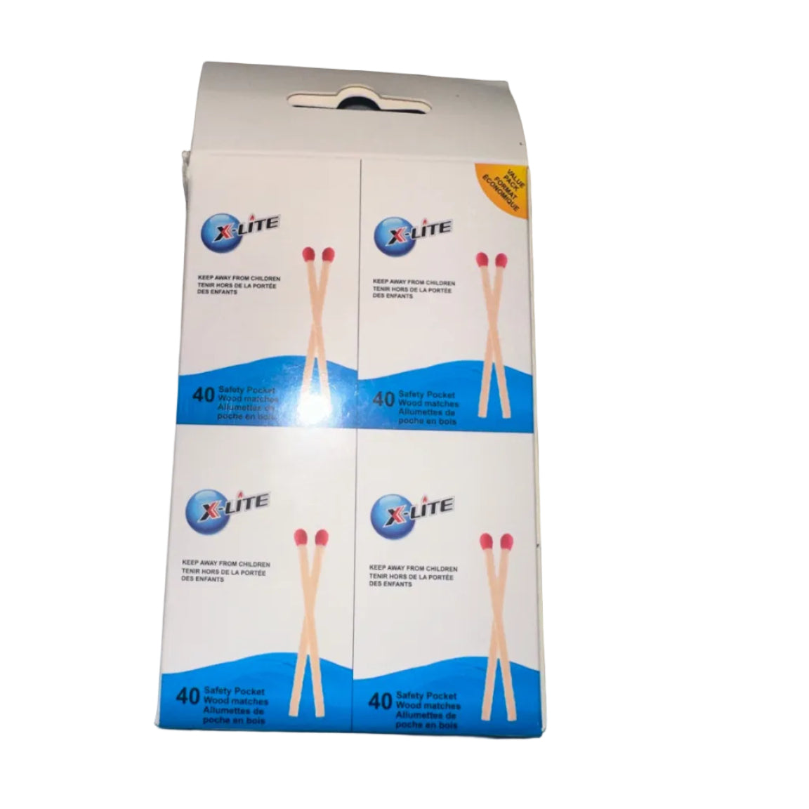 X-Lite Safety Pocket Wood Matches pack view